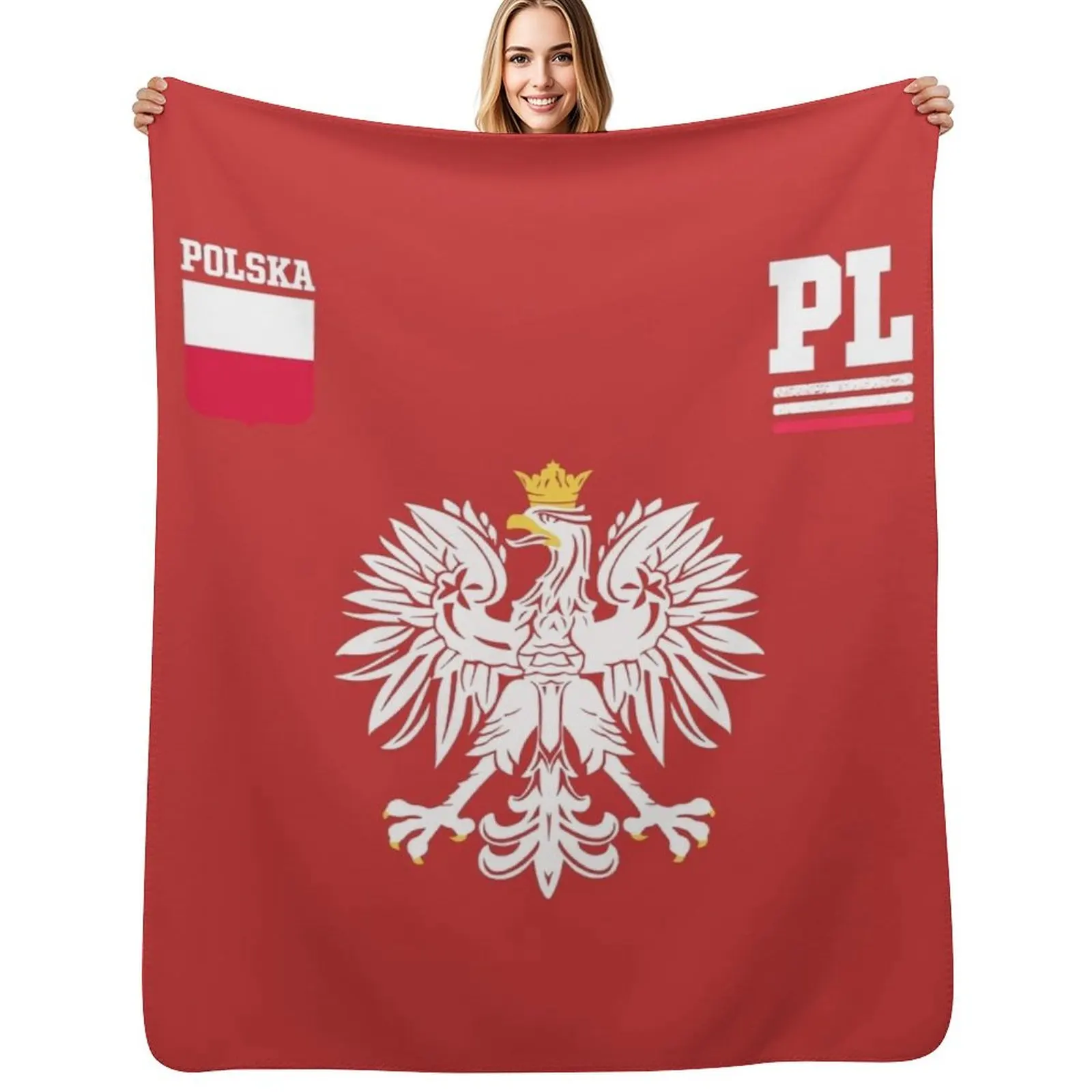 Poland Fan Polish Eagle Polska Flag Throw Blanket Flannels wednesday halloween Vintage For Sofa Thin Camping Blankets