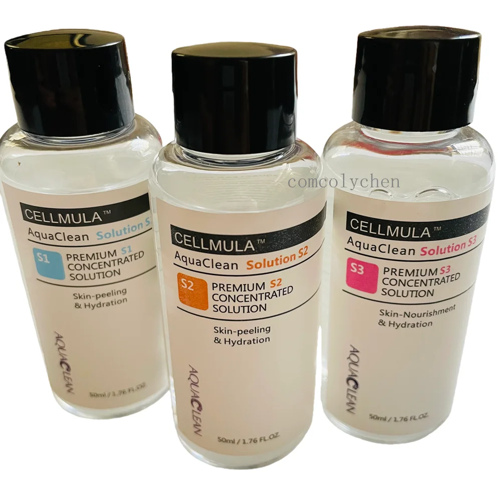 3 Flessen Aqua Clean Peeling Gezichtsoplossing S1 S2 S3 Serum Essentie Voor Hydra Dermabrasie Huidverzorging Mee-eter Rimpel Verwijderen