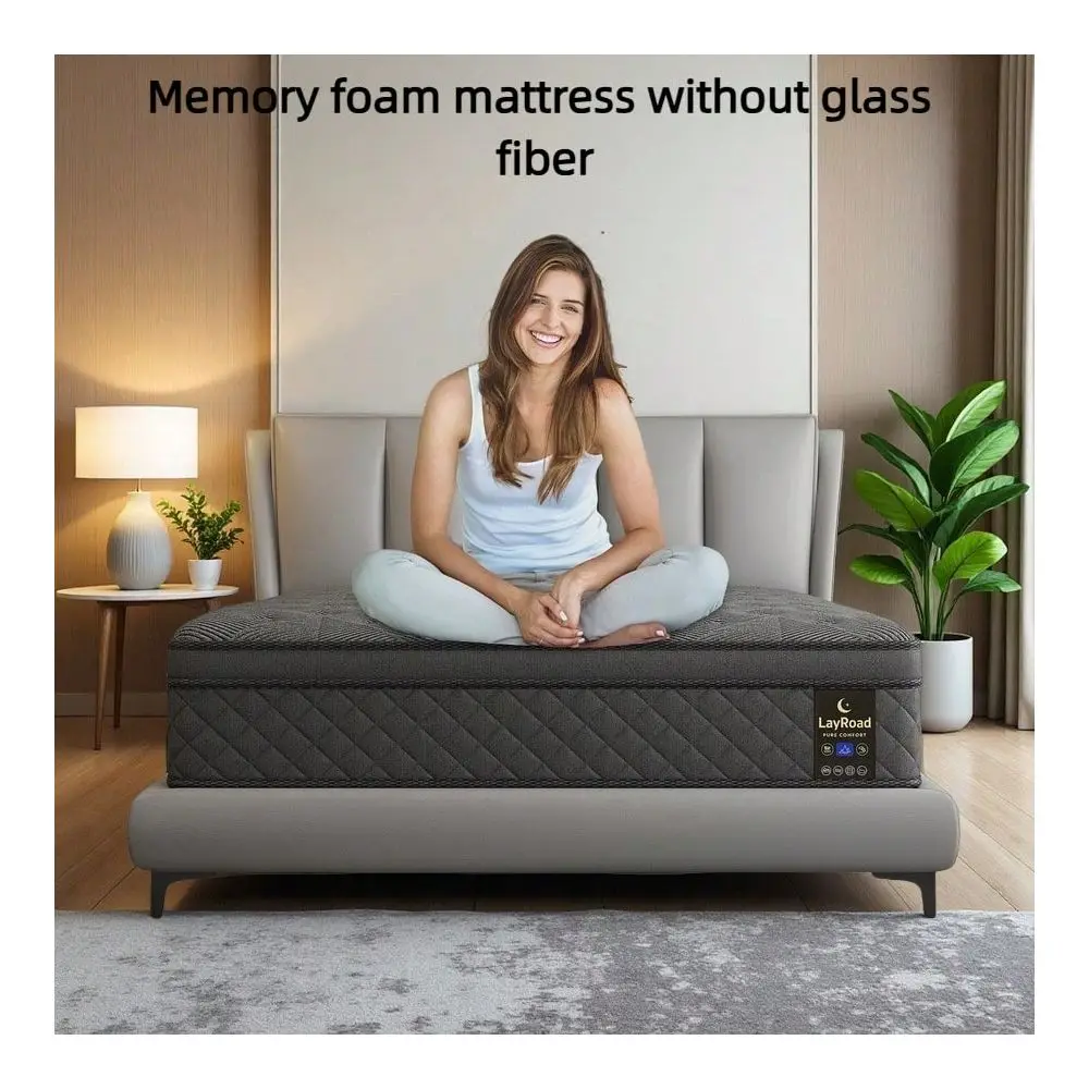12 14Inch Bedroom Furniture,Twin Full Queen King Mattress,Gray Mattress BuiltIn Gel Memory Foam And Independent Pocket Springs,