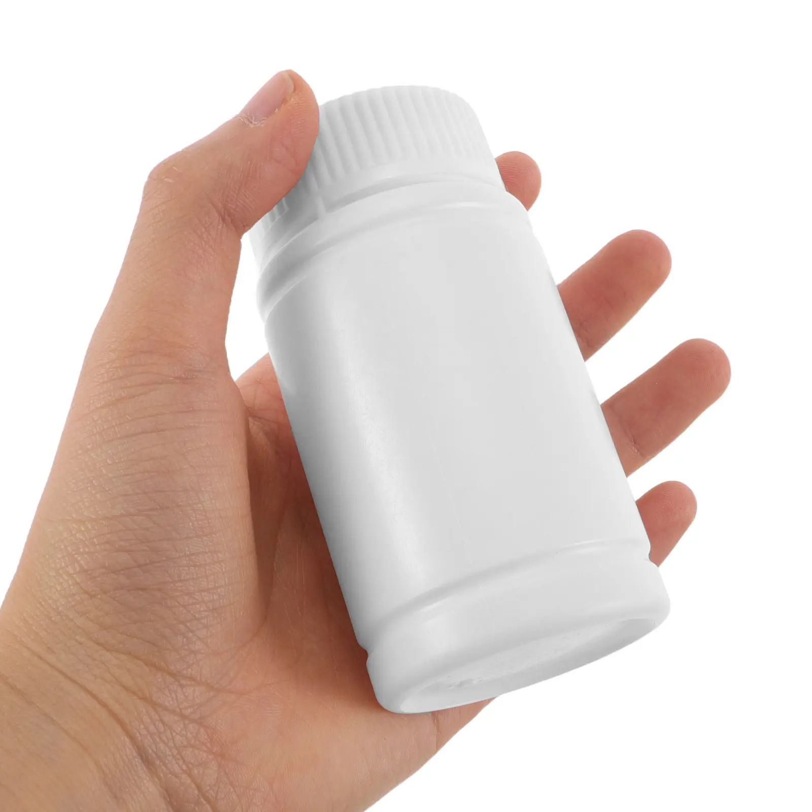 24Pcs Health Supplement Packaging Bottles White Pe Plastic Pill Bottles Wide Mouth Leakproof Medication Storage Refillable