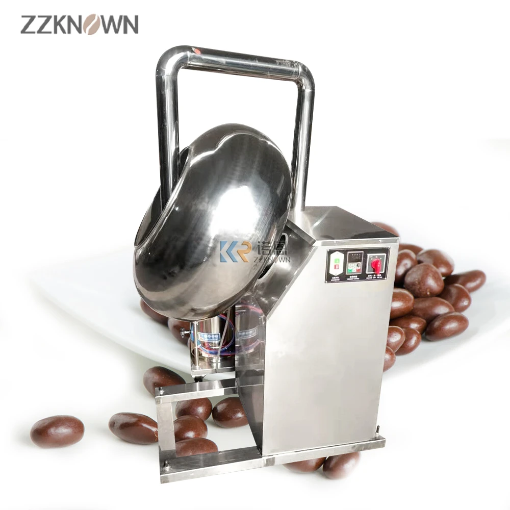 Automatic Tablet Cashewpeanut Chocolate  Sugar Film Coating Machine Candy Pill Coater Promotion