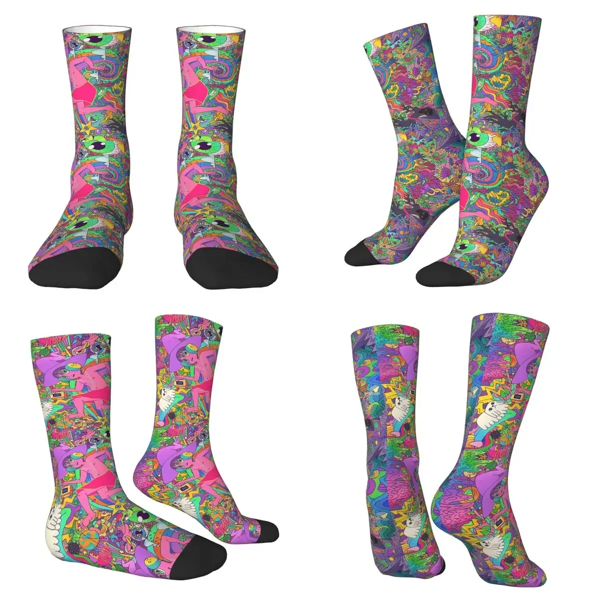 

Носки The Midnight Gospel Trippy Socks Harajuku, впитывающие пот, всесезонные длинные носки для мужчин и женщин, подарки на День святого Валентина