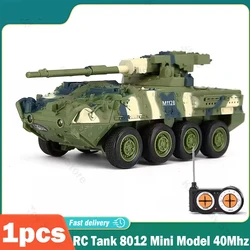 RC Tank 8012 Mini Model 40Mhz Military Toy Vehicle Rotatable Wireless Charging Eletric Tanks Simulation Gifts Toys for children