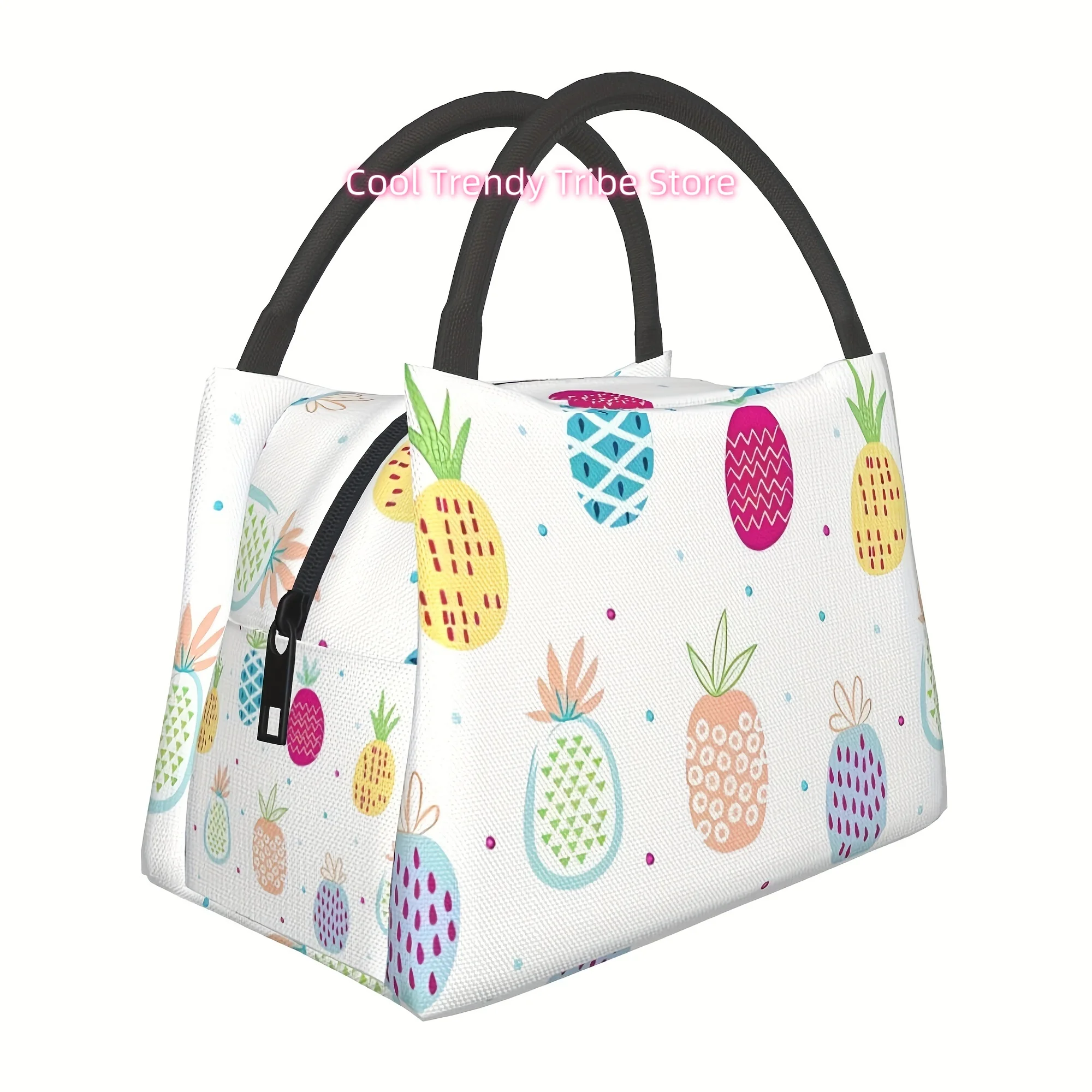 1pc Pineapple, Reusable Refrigerated Bag, Insulated Bag, Insulated Lunch Bag,   for Camping, Picnics, Beach, Suitable fo