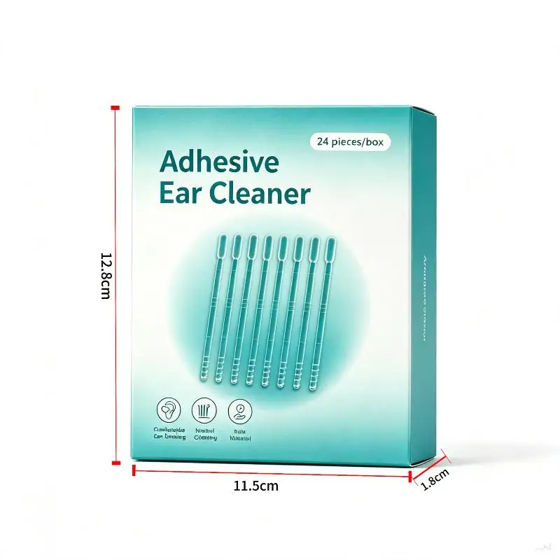 24 Pcs Reusable Earwax Removal Swabs Sticky Ear Cleaning Stick Adhesive Ear Pick Soft Ear Cleaning Tools For Gentle Care
