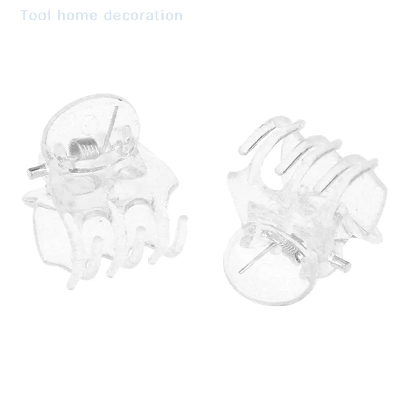 100Pcs Transparent Garden Plant Clips Clear Plastic 6-Claw Orchid Clamp Flower Climbing Stem Decorative Support Fixer