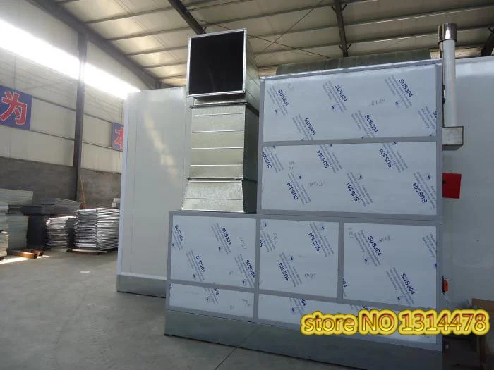 Advanced Efficient Oil Heat Spray Booth Spray Cabin Room For Car With Wallboard Thickness 50mm