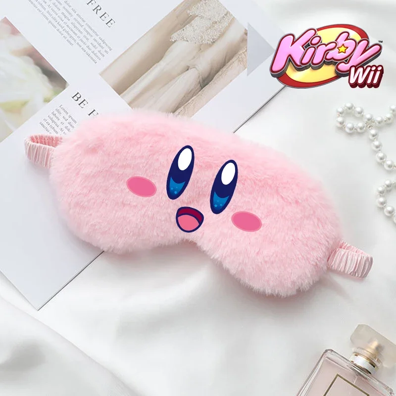 Nwe Star Kirby Plush Sleep Blindfold Girl Cute Cartoon Printed Eye Patch Lunch Break Breathable Eyeshade Children's  Anime Gift