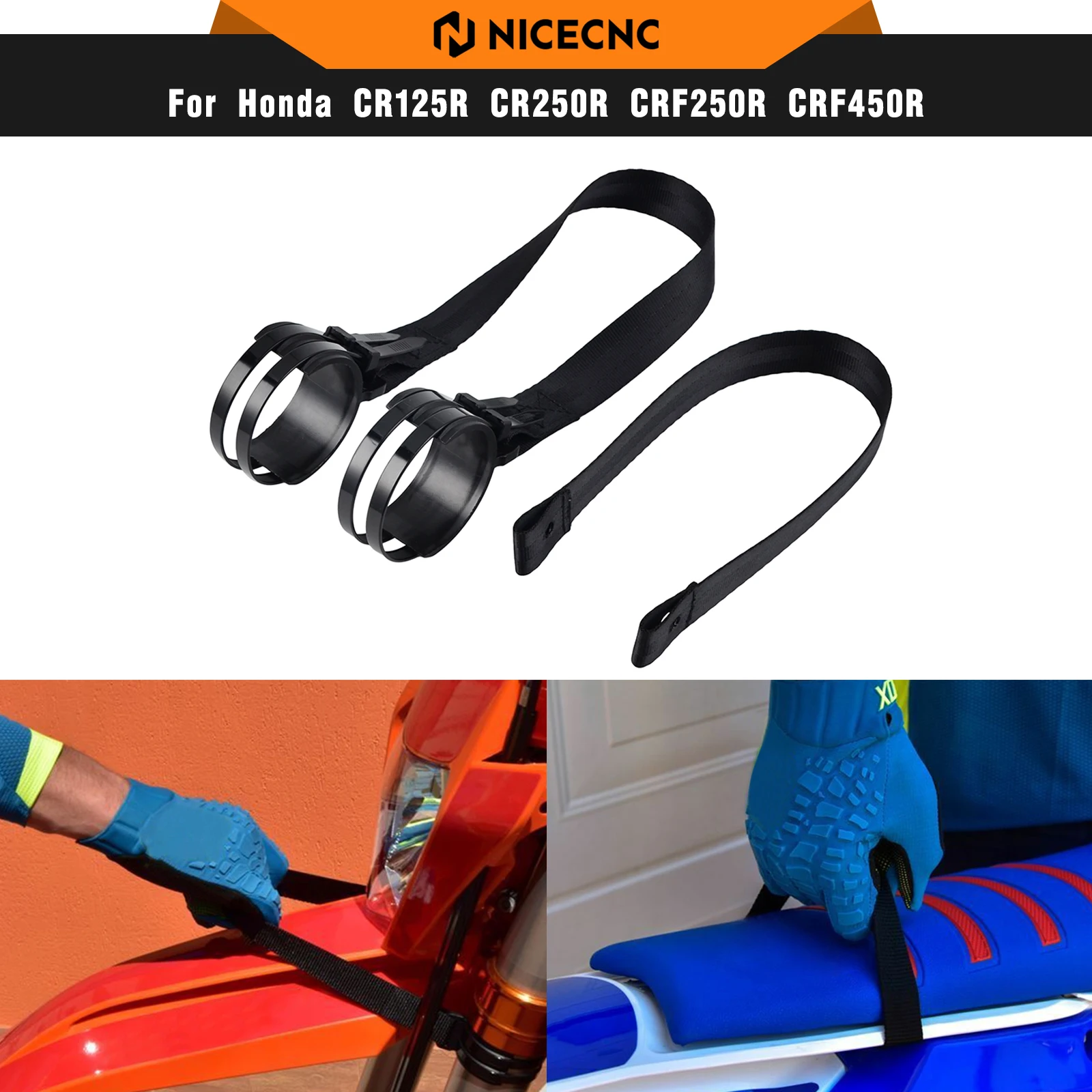 420MM Front Holding Strap Lifting Handle For Honda CR125R CR250R CR500R CRF230L CRF230M CRF250R CRF450R CRF250X CRF450X CRF450RX