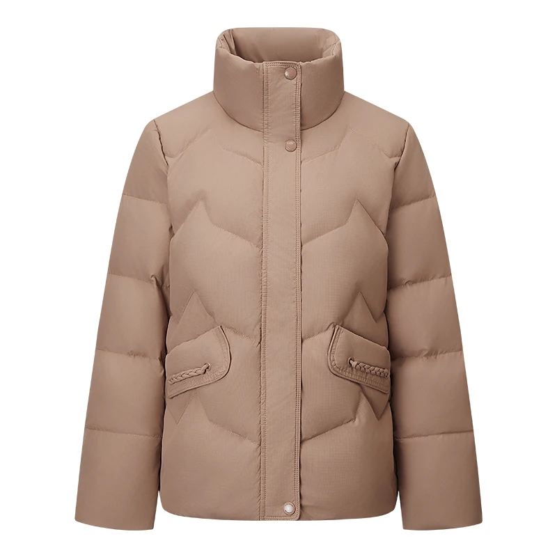 Chericom Kurze Daunenjacke für Damen, 2022, Winter, Stehkragen, schick, Pendeln, jugendliche Mode, isoliert, solide Oberbekleidung, Y309170Y