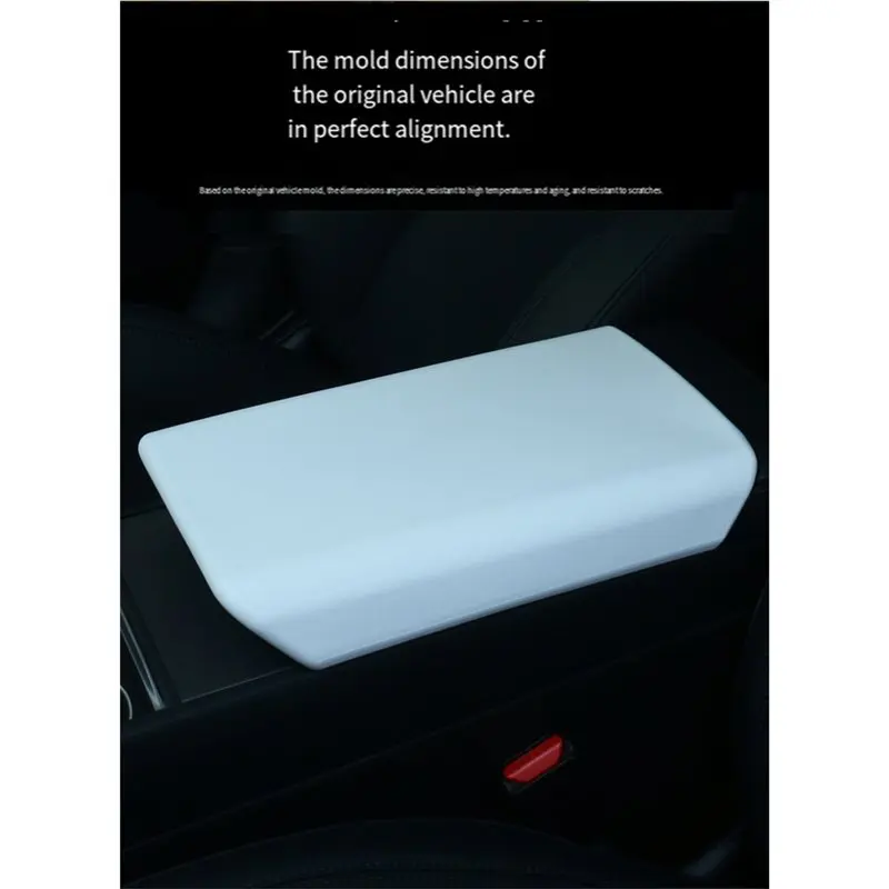 Rare Car Center Console Armrest Lid Central TPE Soft For Tesla Model Y Juniper Launch 2025 Model 3 Highland 2024 White