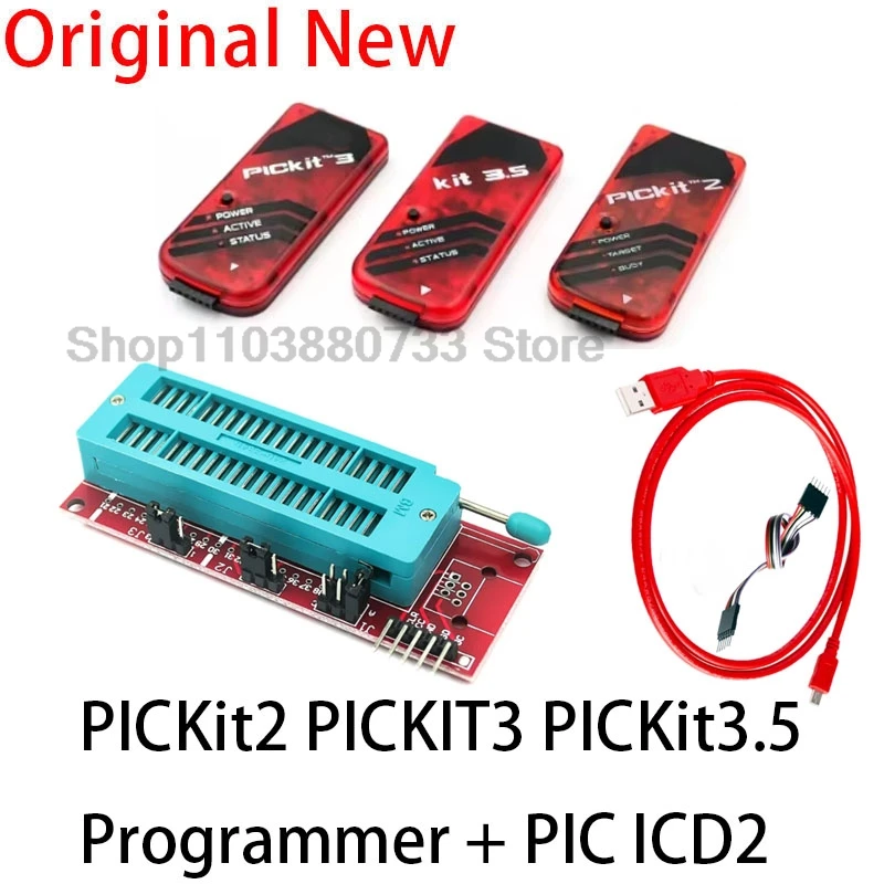 Программатор PICKit2 PICKIT3 PICKit3.5 + PIC ICD2 PICKit 2 PICKIT 3 PICKIT 3,5 Адаптер для программирования Универсальное сиденье для программатора