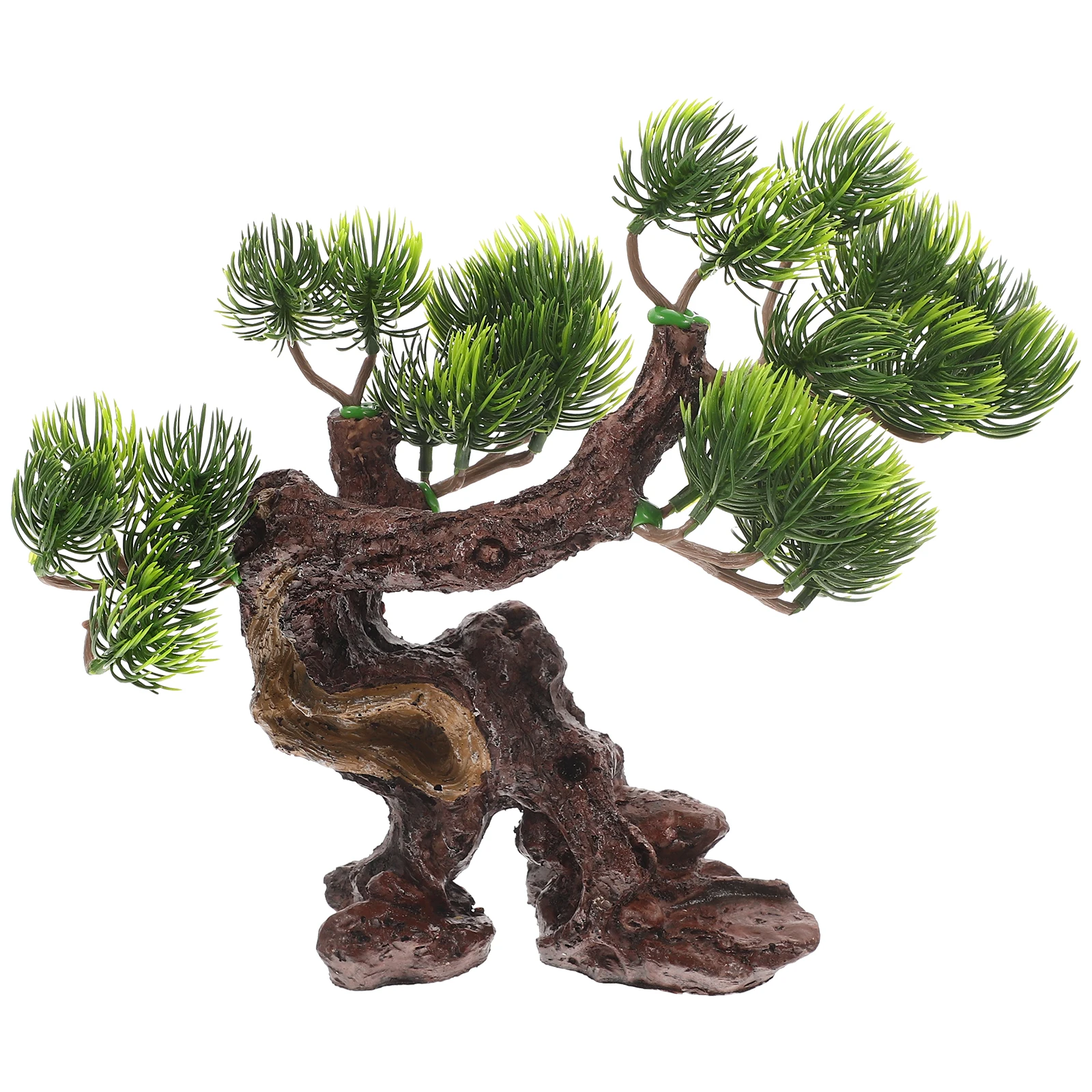

Fake Pine Tree Simulated Welcoming Ornaments Office Simulation Resin Artificial Welcome Bonsai