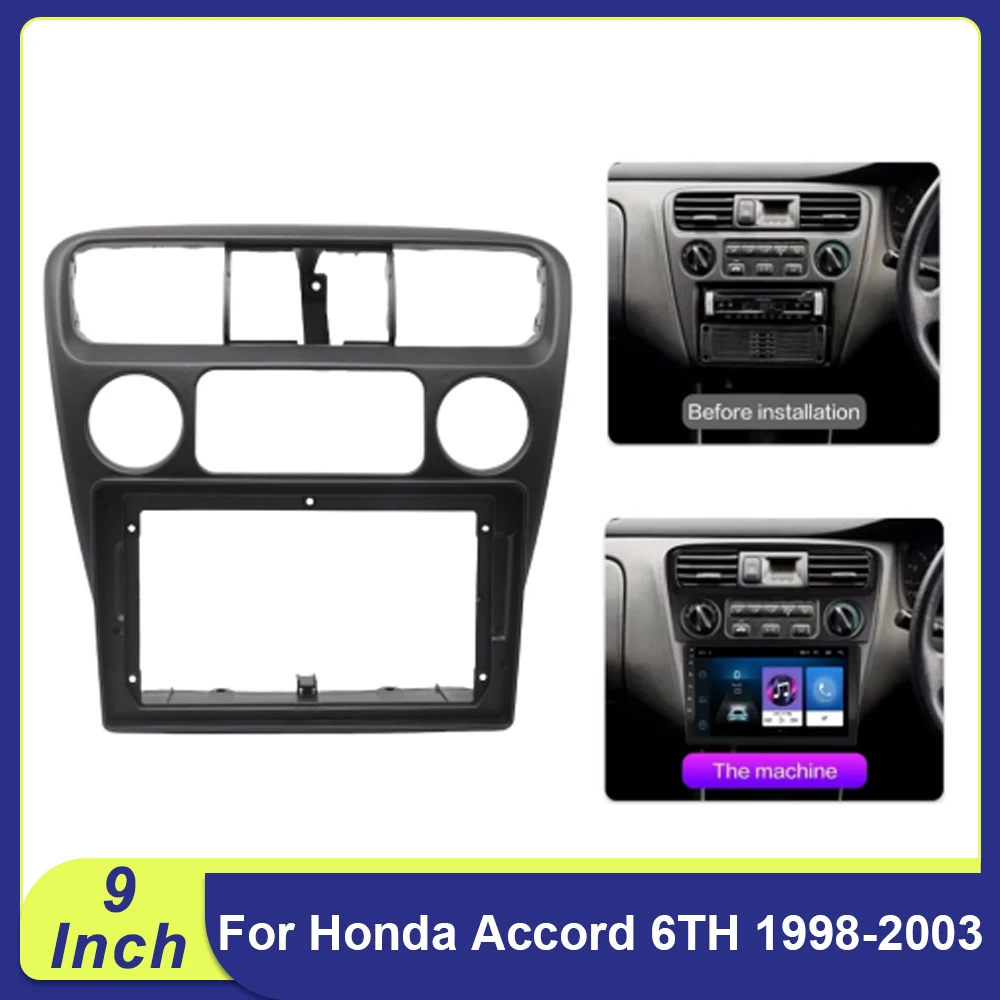 

9 Inch For Honda Accord 6TH 1998-2003 2DIN Car Radio Fascia Frame 2DIN Install Panel Dashboard