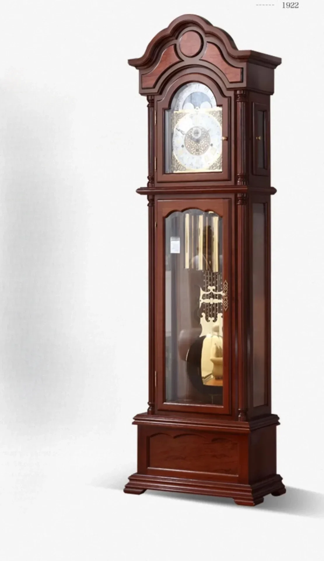 

European Floor Clock German Hermle Living Room Villa Clock Mechanical Solid Wood Pendulum Clock Chinese Retro