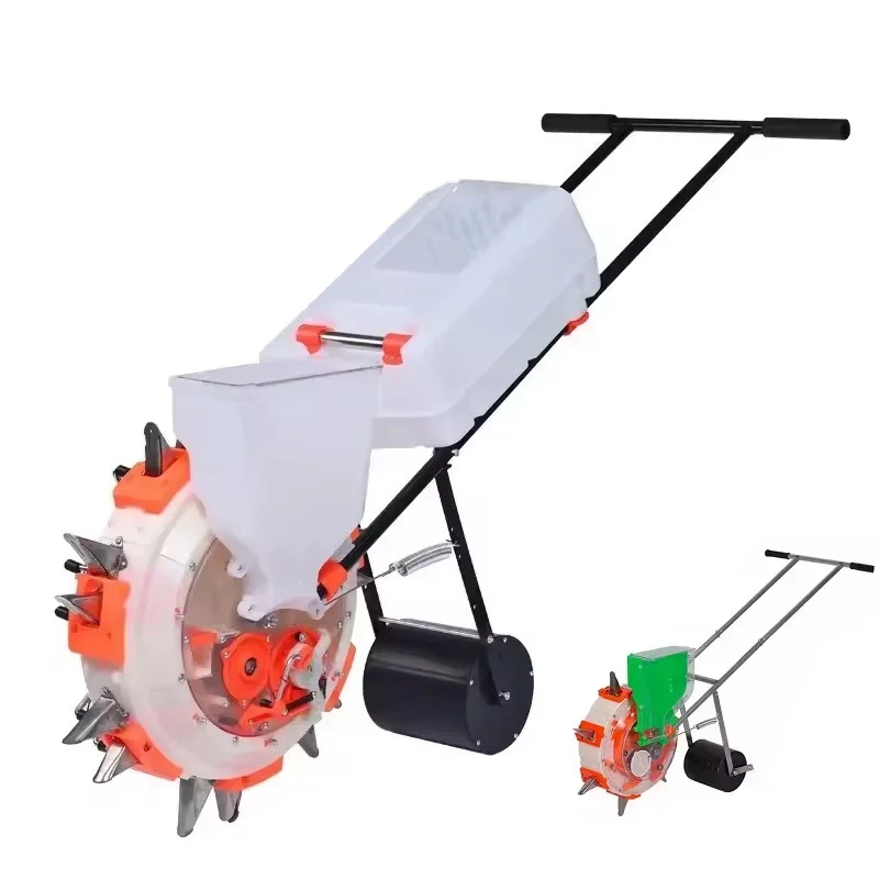 Planting Machine Seeder Corn Grains Precision Seeder Planter for Corn/Wheat/Rice Peanuts Soybeans Roller Planter Hand Pushed