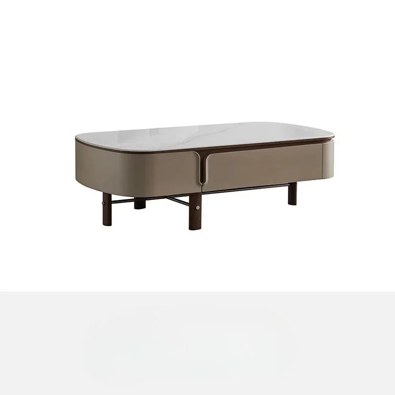 High-end modern style coffee table luxury round marble