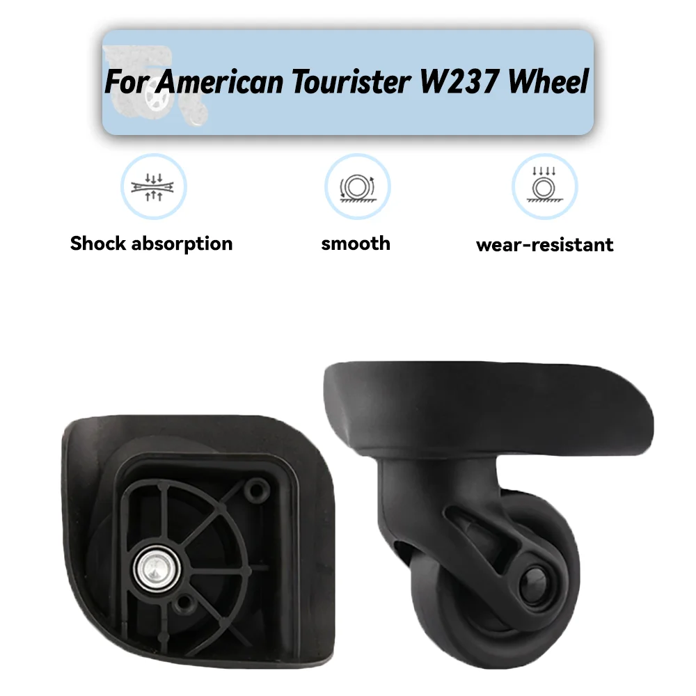 

For American Tourister W237 Universal Wheel Replacement Suitcase Rotating Smooth Silent Shock Absorbing Wheel Accessories Wheels