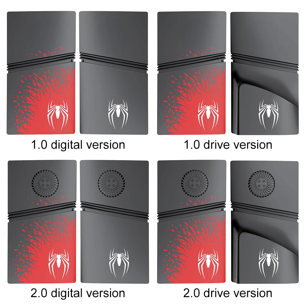 لوحة العنكبوت لقرص PS5 Pro والإصدار الرقمي، استبدال غلاف لوحة الوجه الجانبية المخصصة لجهاز PlayStation 5 Pro