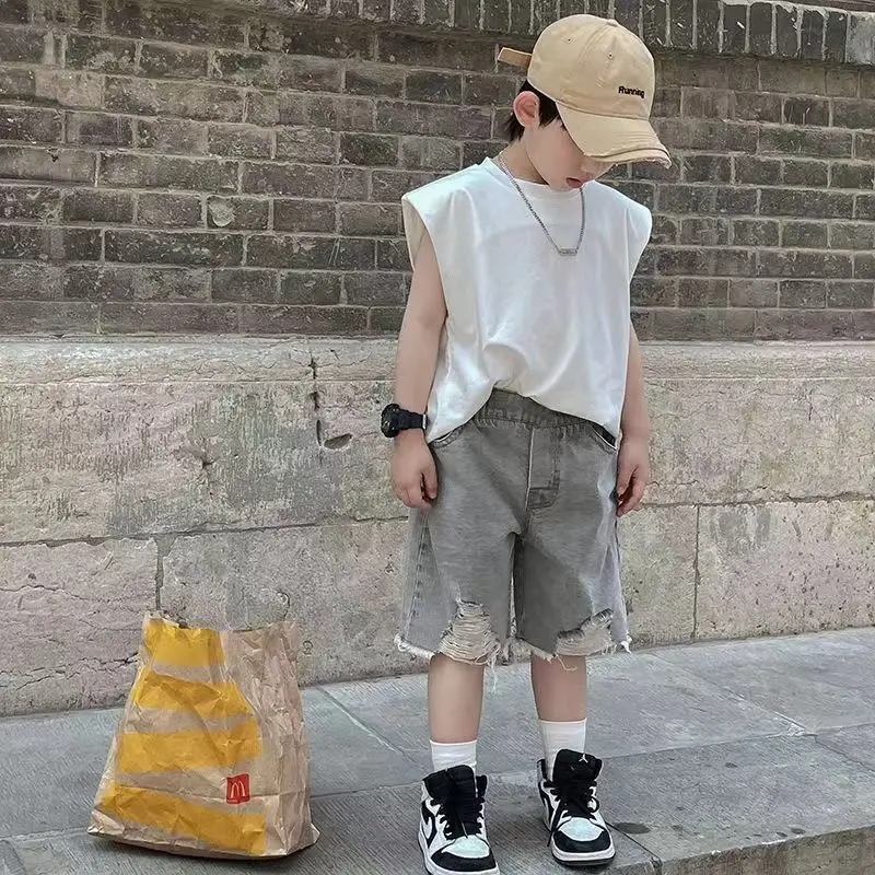 2026 Summer Bestseller Boys' Streetwear Cool Combo for Kids Boys Summer Outfit Hot Sale Children's Clothing
