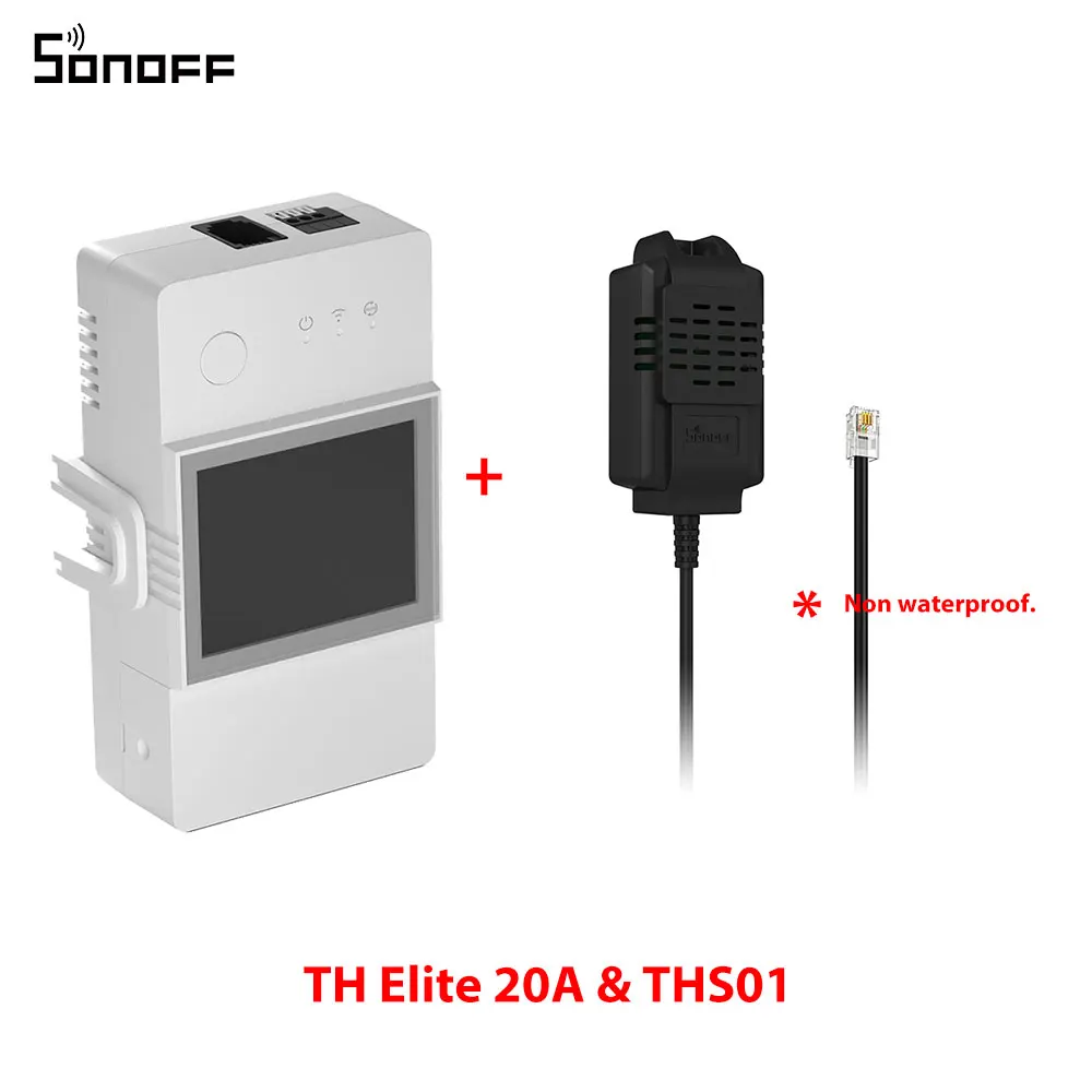 Sonoff th Elite 16a/20a Smart Temperatur & Luft feuchtigkeit WLAN-Schalter Trocken kontakt Echtzeit überwachung über Ewelink Alexa Google