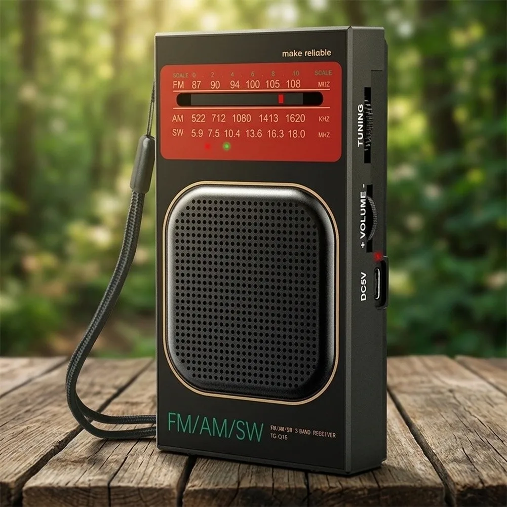 Compact Rechargeable For FM AM SW Radio 3W Speaker Portable With 3.5mm Headphone Jack For Indoor Outdoor Listening Device view 5
