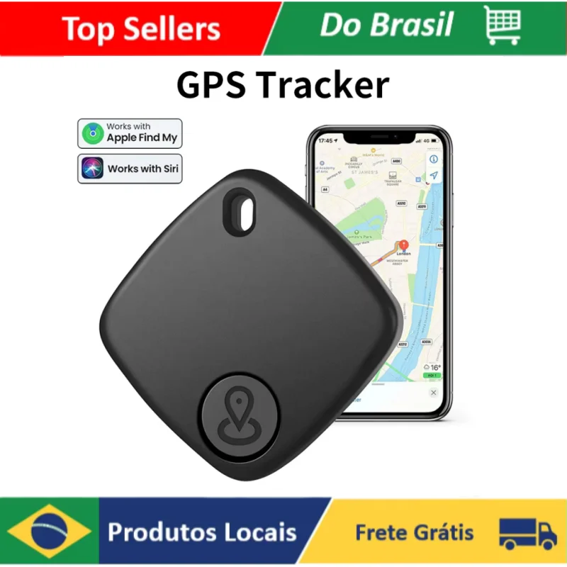 Bluetooth Anti-Lost Smart Tag Mini GPS Tracker Works with Apple Find My App Position Locator with Alarm for Kids Pets Wallets