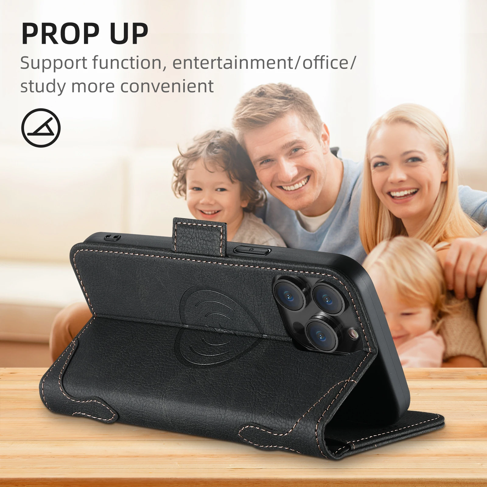 Kartenhalter-Brieftasche Flip-Cover Handyhülle Kompatibel mit Magnetischem Kabellosen Laden für iPhone 18 Pro Max 17 Air 16 Plus 15 14 – Detail 26