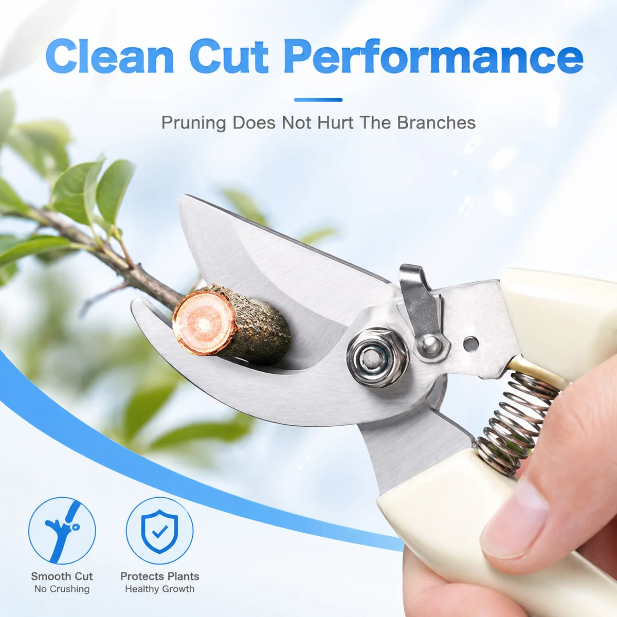 Garden Pruning Scissors Stainless Steel Pruning Shears For Plants Flowers Shrubs Branches Cutting Gardening Tool With Handle