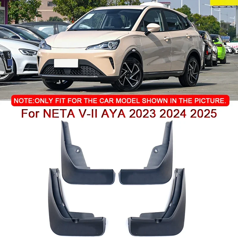 

For NETA V-II AYA 2023 2024 2025 Car Styling ABS Car Mud Flaps Splash Guard Mudguards MudFlaps Front Rear Fender Auto Accessory