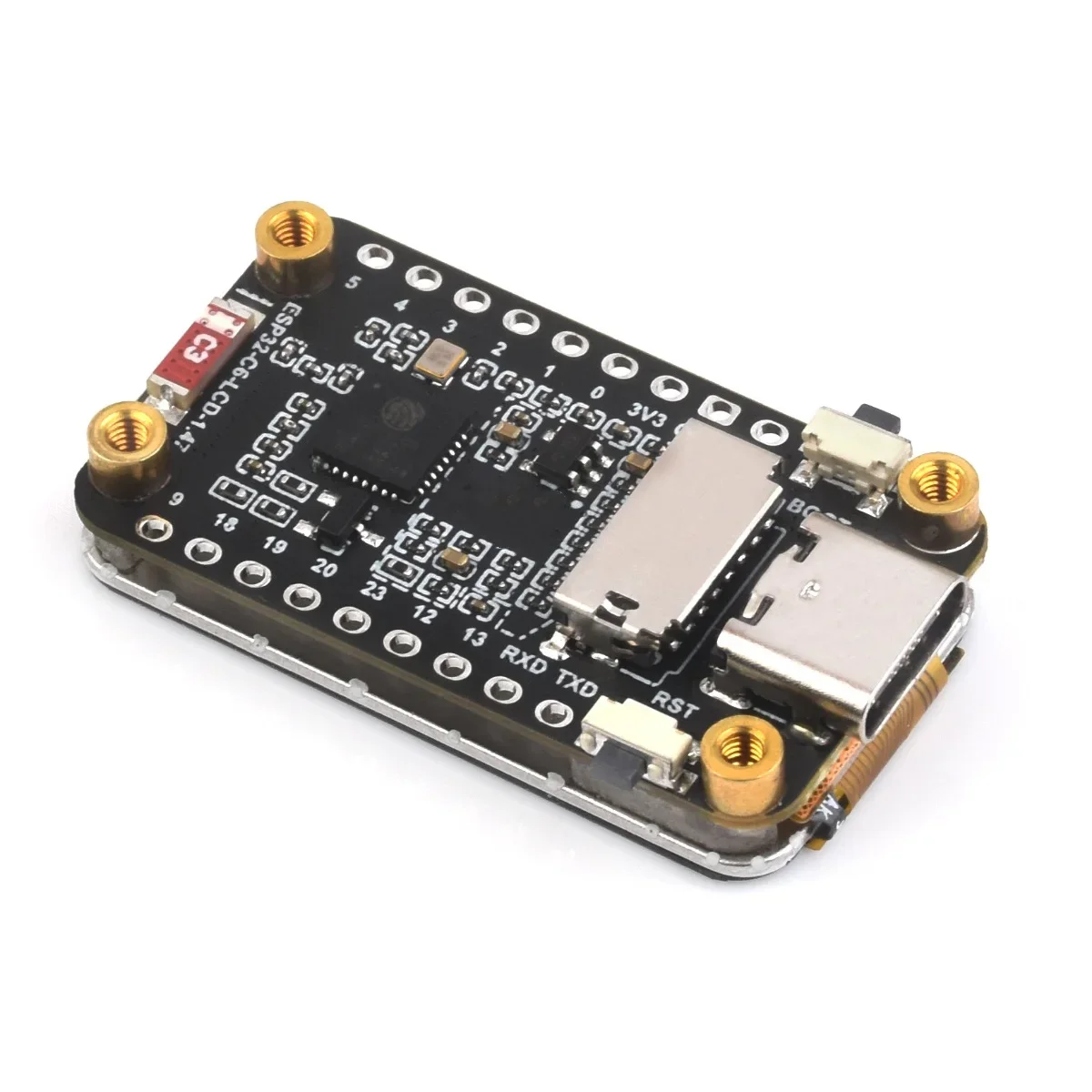 ESP32-C6 Development Board 1.47-Inch LCD Display Onboard RGB MicroSD Card Slot WiFi 6 for Microcontroller