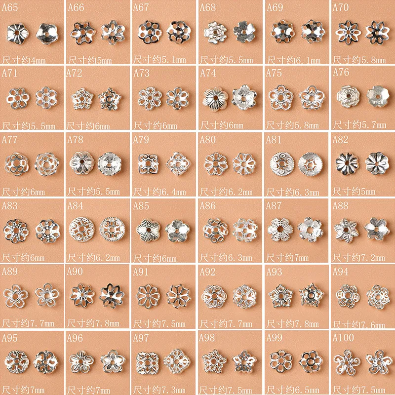 S925 حامل الخرزة الفضية حبة واحدة DIY الخرز الكريستال اليدوية صنع المجوهرات #2