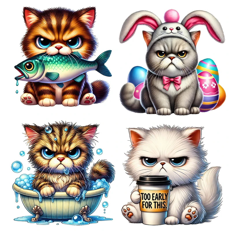 Three Ratels CD145 Funny cartoon cat wall stickers for decorating children's bedrooms Computer decal car body sticker
