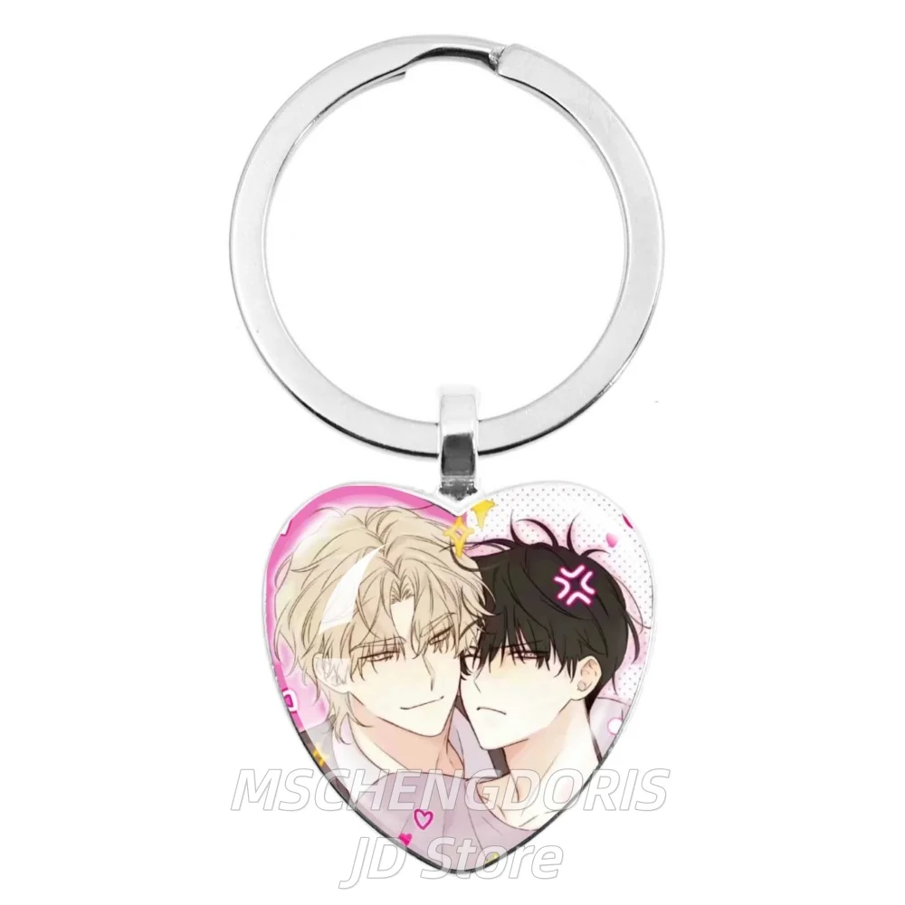 Llavero Low Tide In Twilight BL Anime Taeju YEO Euihyun KIM, Colgante de Cristal en Forma de Corazón, Joyería, Amuleto, Regalo