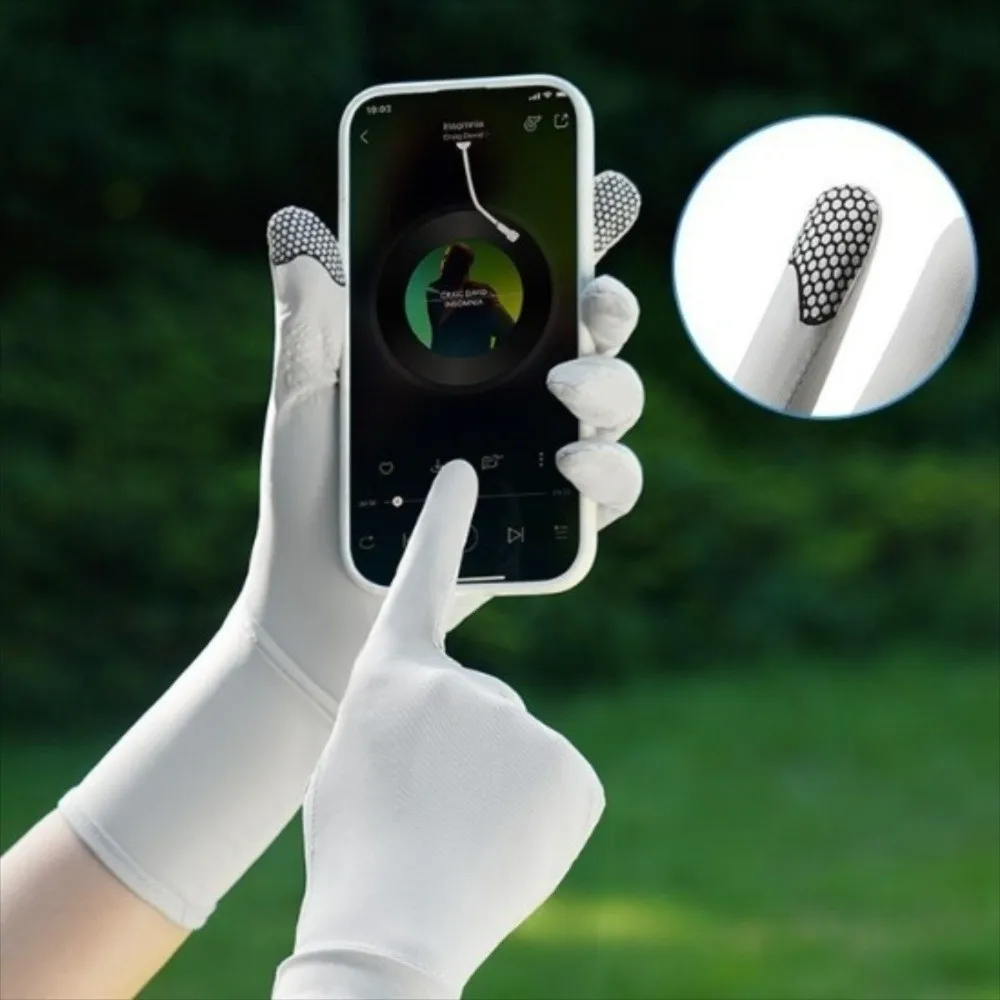 Summer Thin Fullfinger Sunscreen Gloves Ice Feeling Anti Slip Driving Gloves Extended Length UV Protection Cycling Gloves