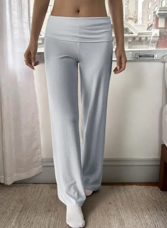 

Autumn Solid Color Low Waist Slim Fit Yoga Exercise Straight Leg Pants for Women's Casual and Simple Slim Fit Straight Leg Pants