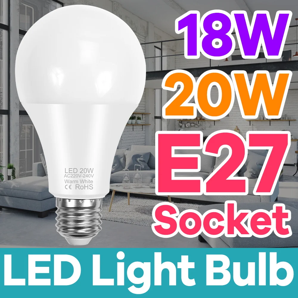 LED Bulb E27 3W 6W 9W 12W 15W 18W 20W 220V Energy Saving Global Light Lampada Ampoule LED Light Bulb White Warm White LED Lamp