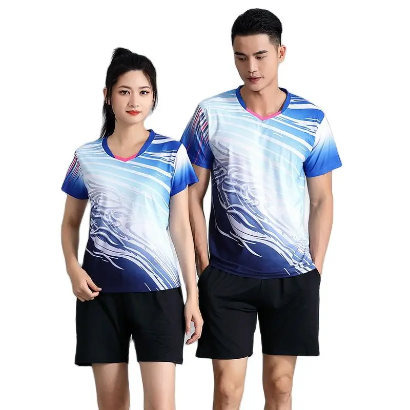 2023 New Quick-Dry Tennis Sports Shirt Men Women Table Tennis Jerseys For Men Badminton Uniform Clothes Ping Pong Team Wear