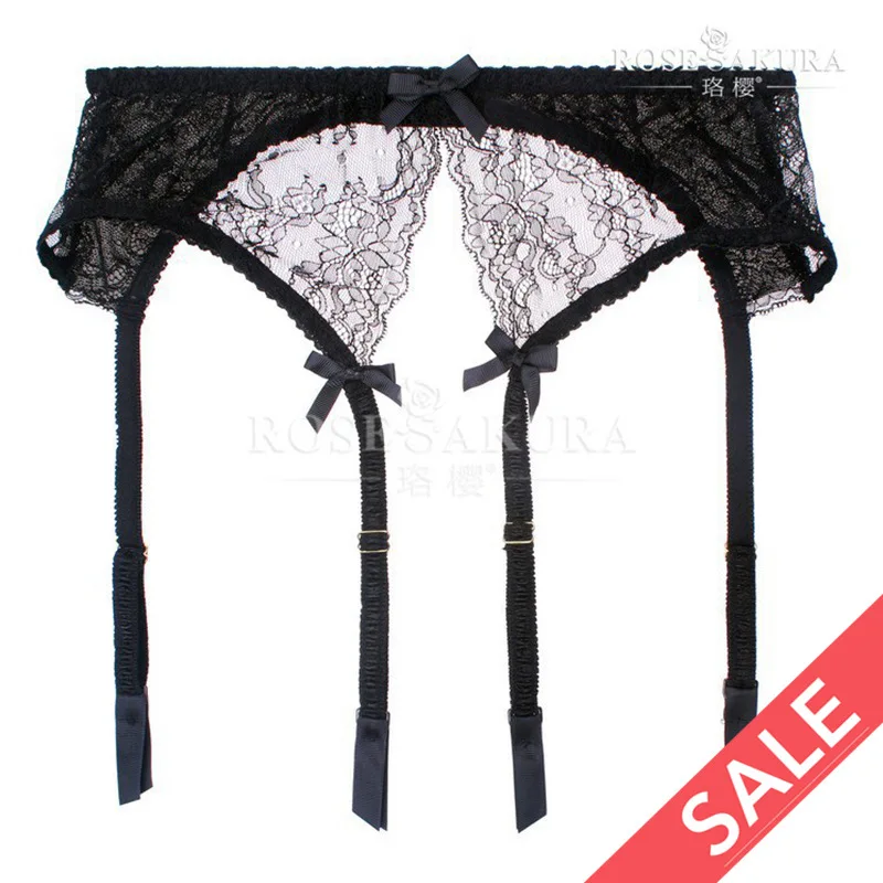 High-end Garter Belt with Rubber Coated Metal Buckle, Ribbon Garter Belt, European and American Style, Long Stockings Accessorie