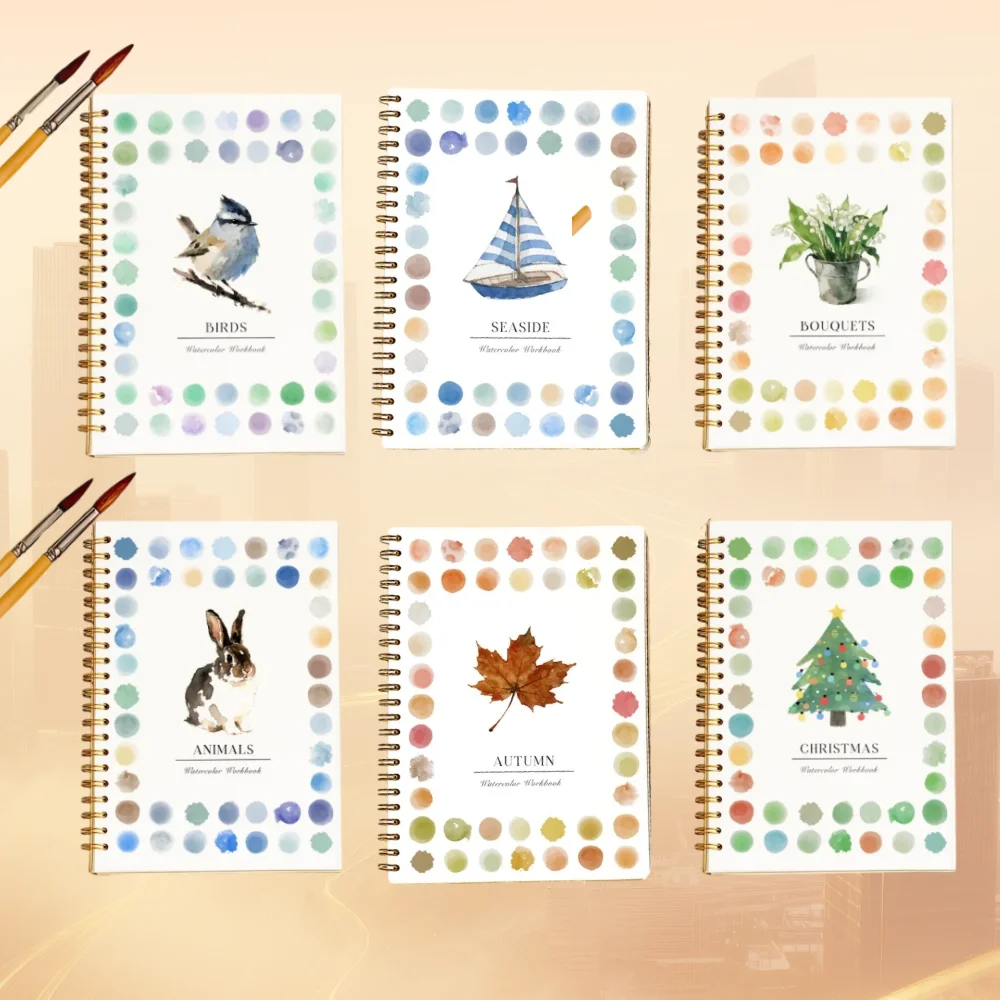 

Beginner's Practice Book For Painting Watercolor Oil Painting Dyeing Album Comes Coloring Book Advanced Painting