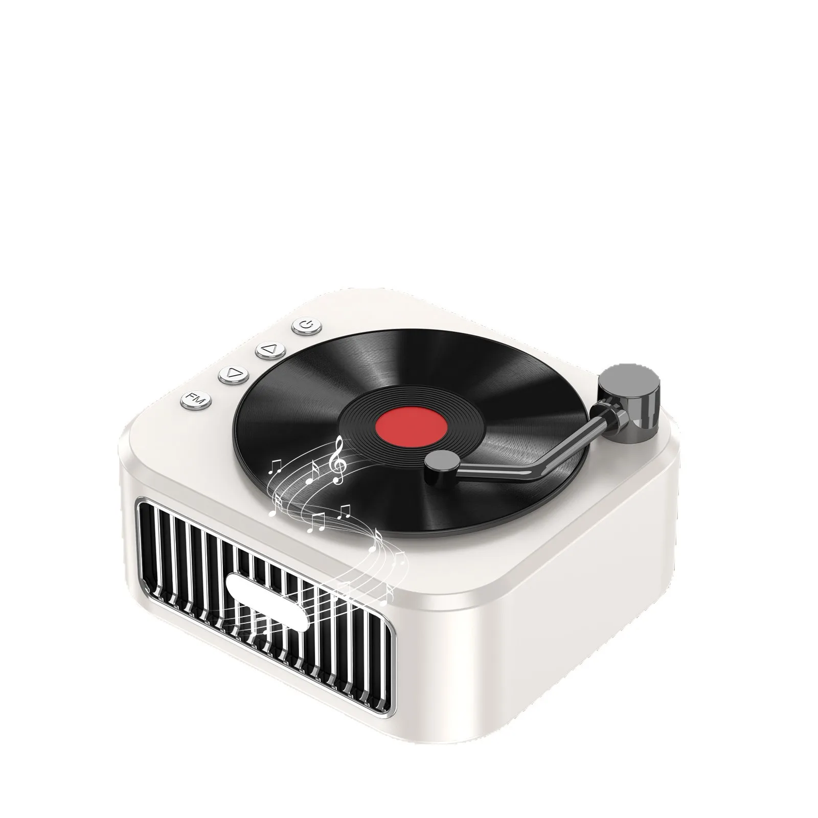 Creative Mini Vinyl Record Player Retro Outdoor Portable Desktop for 5.3 Speaker Built-in Battery 5W Outputperfect