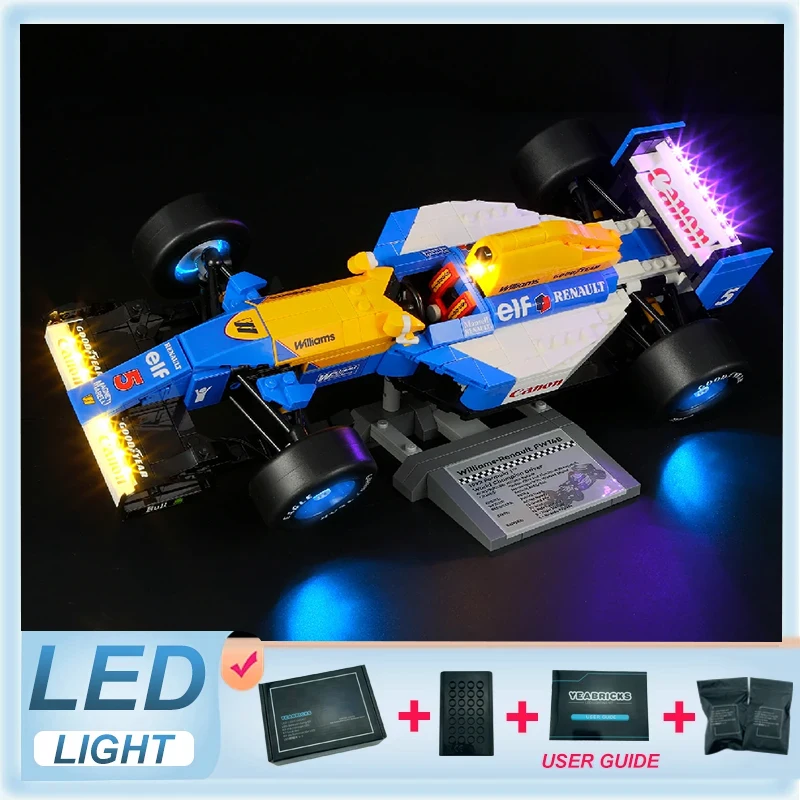 Kit de iluminación LED para luces de bloques de construcción Williams Racing FW14B y Nigel Mansell 10353 (sin solo bloques de luz LED)