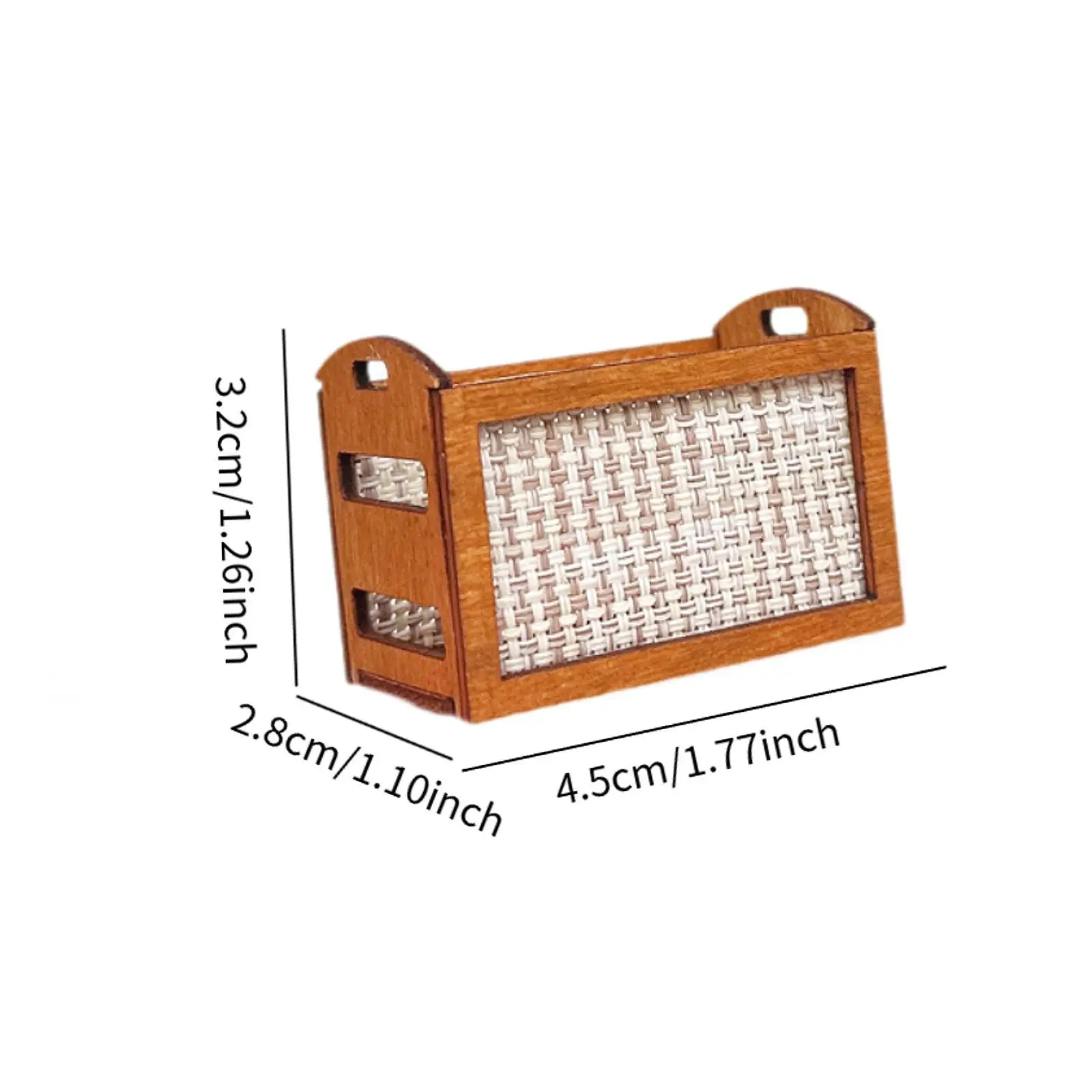 Mini Koszyk do Przechowywania dla Lalek 1/12 Symulacja Prezent Świąteczny Klasyczny Drewniany Stojak na Akcesoria Części do Lalek BJD Zestaw do Zabawy Kuchnia