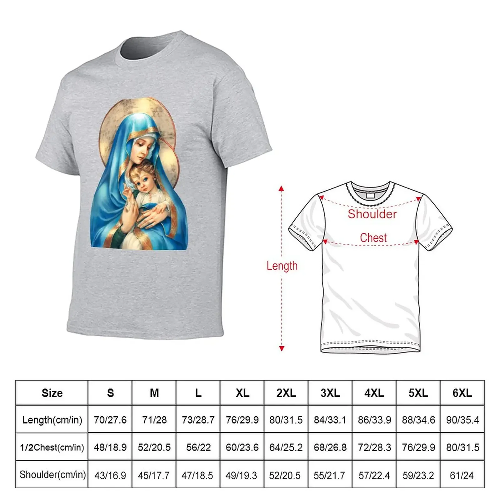 Mary mother of Jesus T-Shirt shirts graphic tees sublime t shirt Anime t-shirt mens graphic t-shirts funny