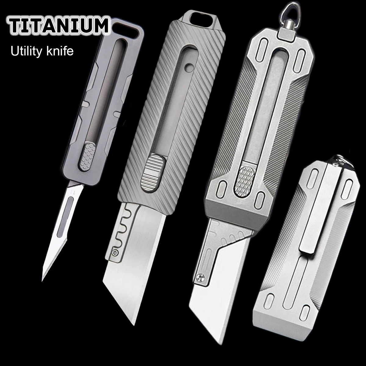 High Hardness Tactical Knife Titanium SK5 NO11 Blade Knife Broken Window Escape Knife Camping Hunting EDC Tool Replaceable Blade