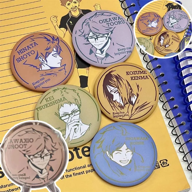 

Haikyuu Hinata Shoyo Colored Lines Badge Cartoon Anime Lapel Pins Tinplate Brooches Creative Colorful Badge Fashion Jewelry Gift