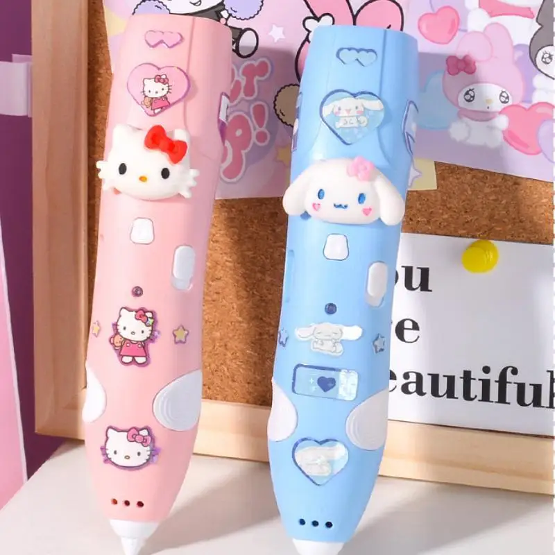 Sanrio 3D Fai Da Te Penna di Stampa Kuromi Cinnamoroll Bambini Cosplay Anime Stampa Stereoscopica Giocattolo Del Fumetto Studente Pittura Pennello Regalo