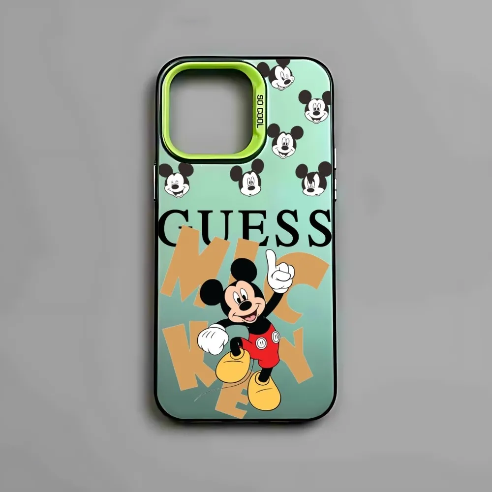 Mickey Minnie G-GueSs-D Phone Case For IPhone 16 15 14 13 12 11 Pro Max X XR XSMAX 8 7 Plus Candy Matte Shockproof Back Cover