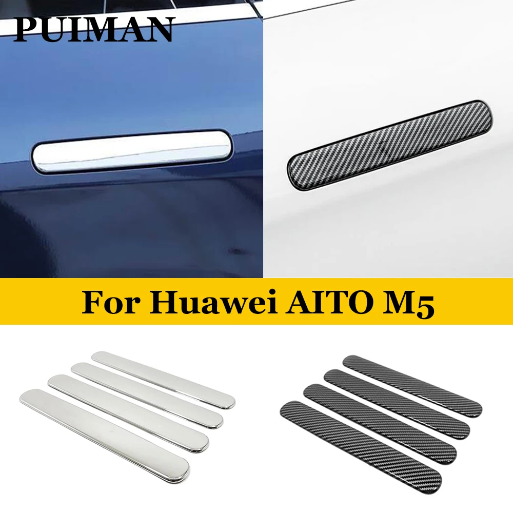 

For Huawei AITO M5 2022 2023 2024 ABS Chrome Carbon Car door protector Handle Decoration Cover Trim Styling Accessories