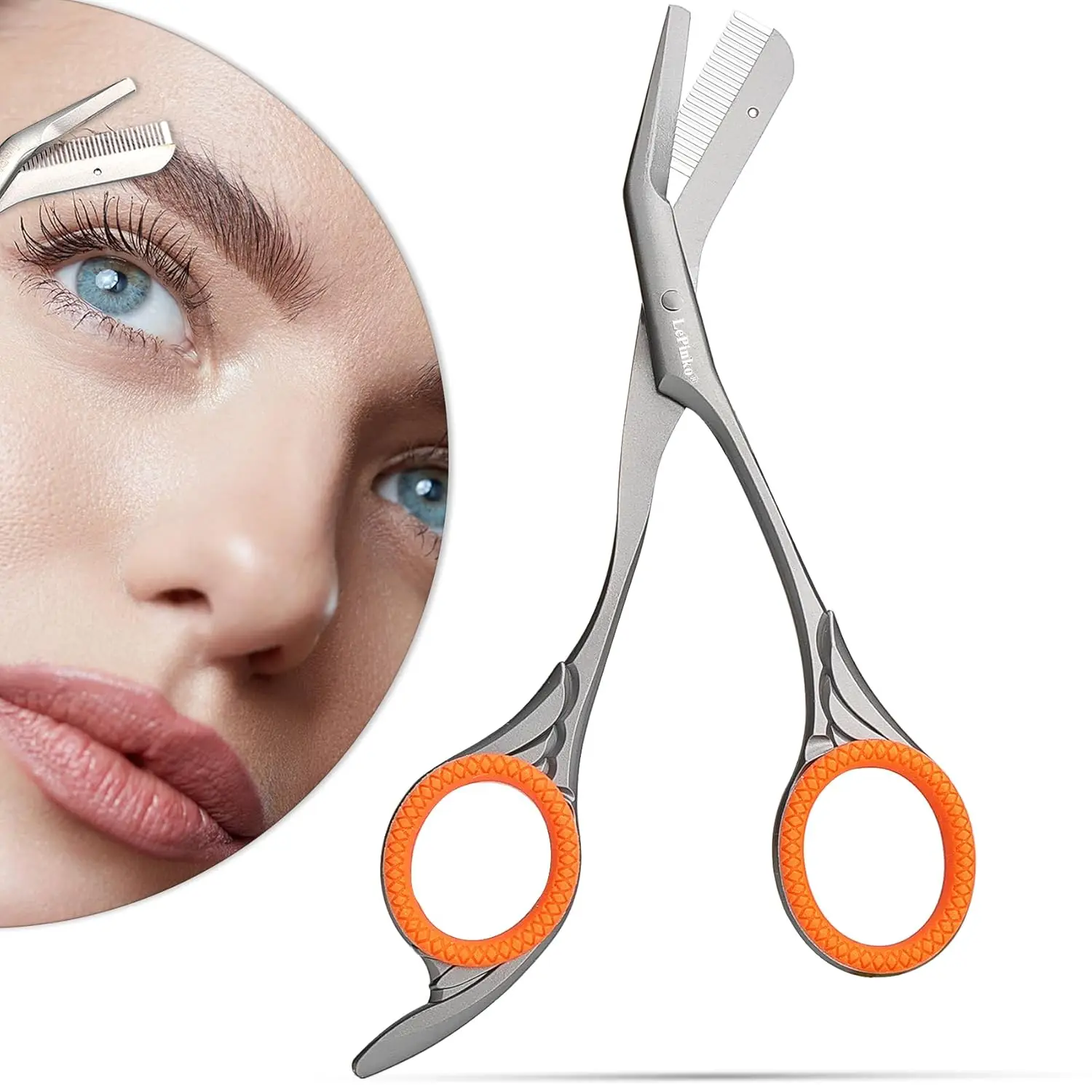 

Ножницы для бровей с расческами, серые, подарки для мужчин и женщин, небольшие подарки для гостей.